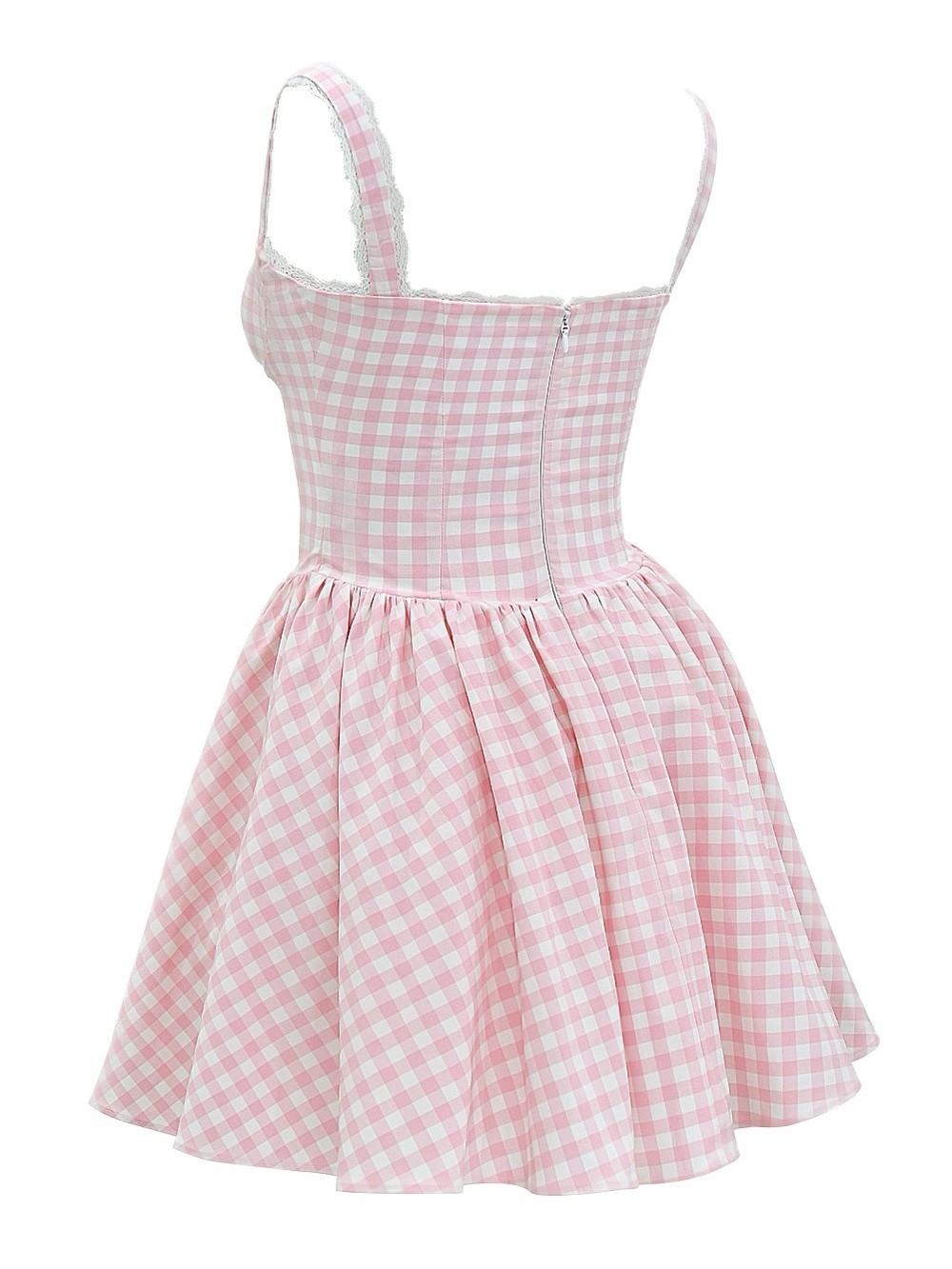 BRIGITTE Strawberry Shortcake Gingham Corset Mini Dress - Picture 13 of 15